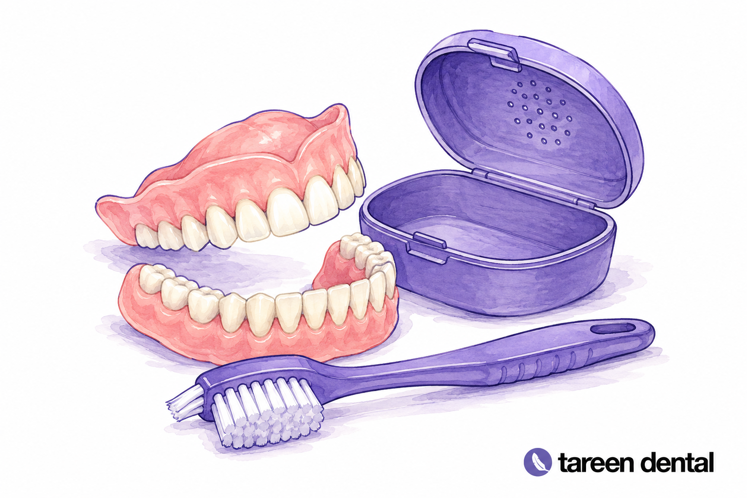 Removable denture models and denture-care accessories.