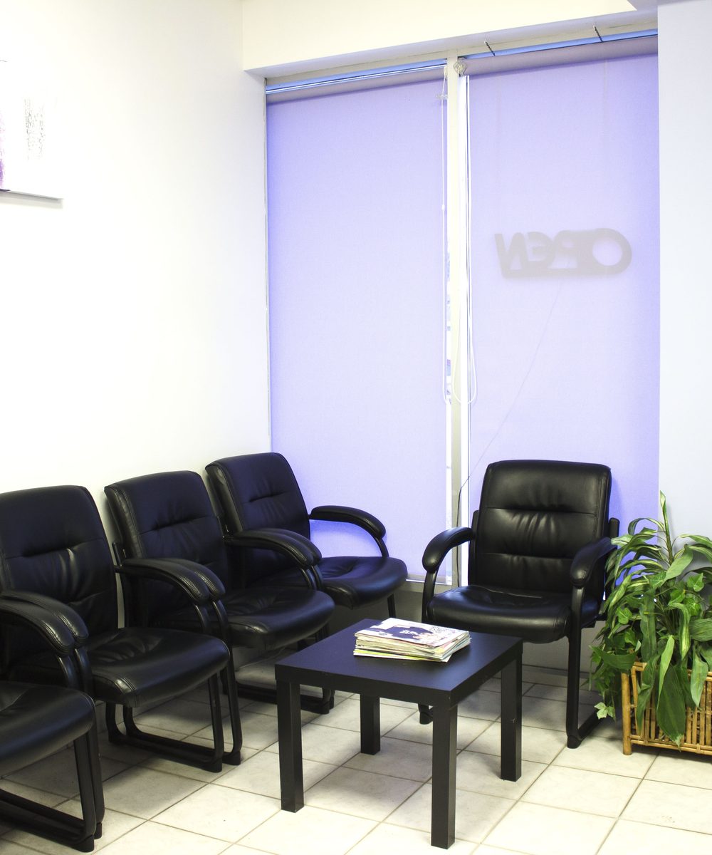 The waiting room at Tareen Dental in Windsor, Ontario